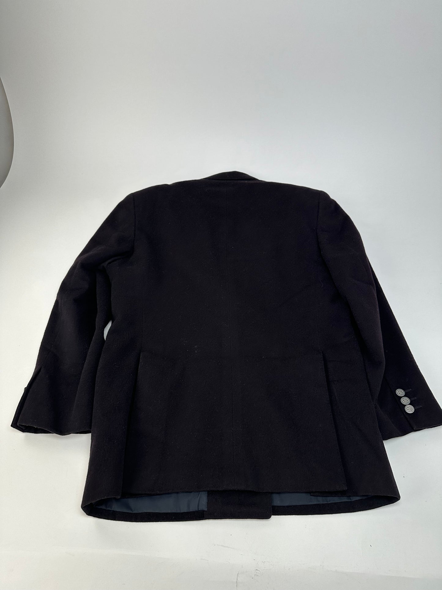 Vintage Balenciaga Wool Blazer Y2K Black Silver