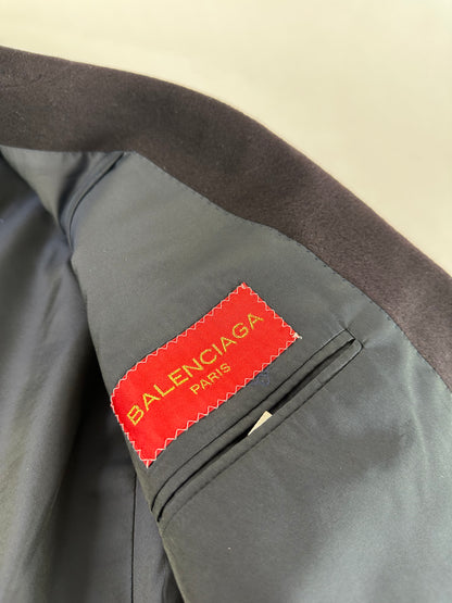 Vintage Balenciaga Wool Blazer Y2K Black Silver