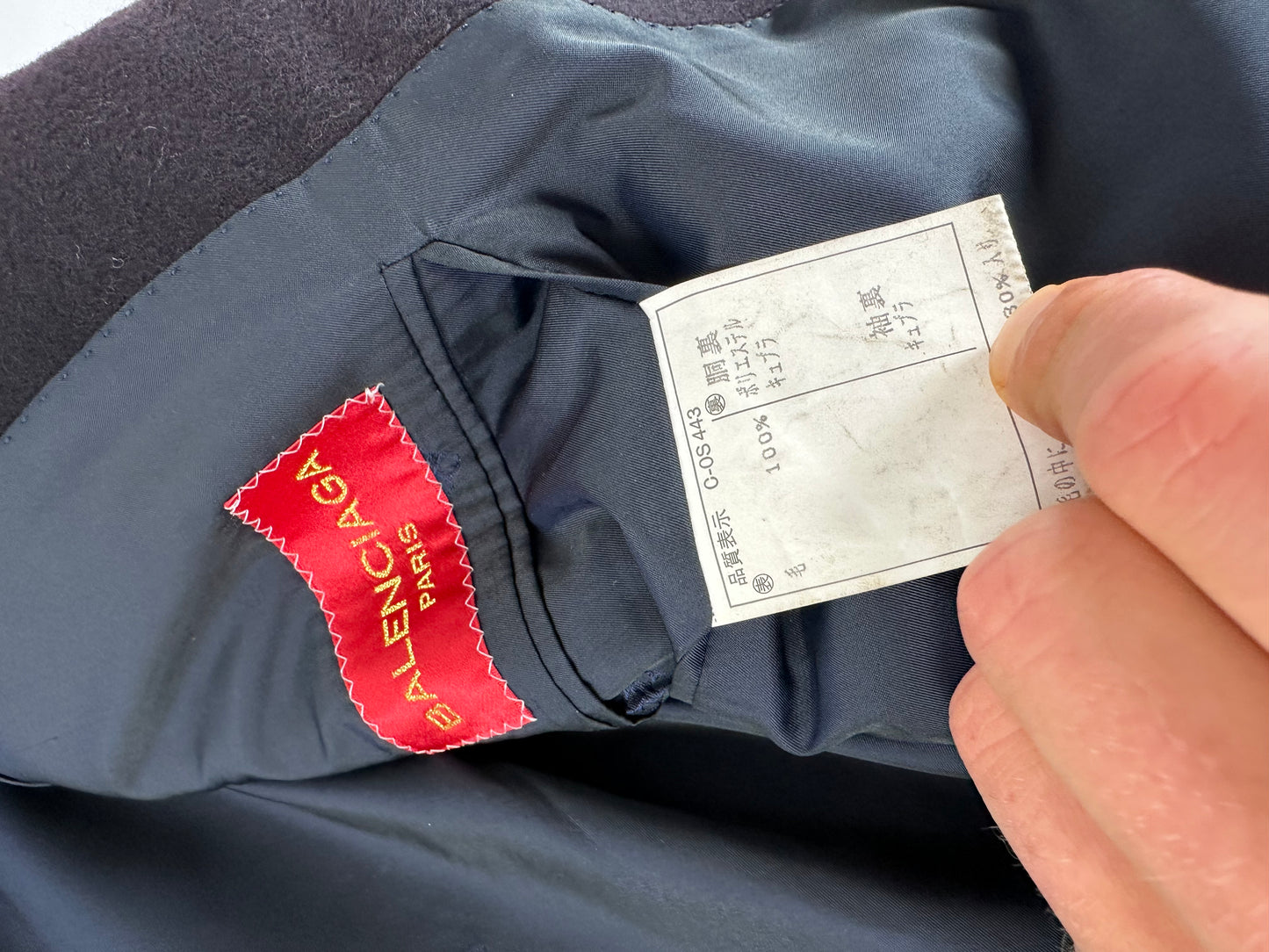 Vintage Balenciaga Wool Blazer Y2K Black Silver
