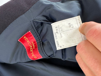 Vintage Balenciaga Wool Blazer Y2K Black Silver