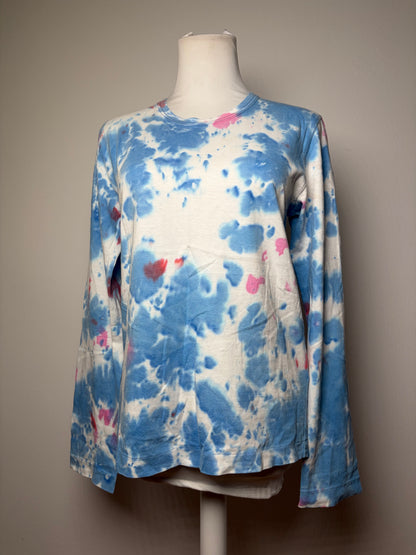 Vintage Comme des Garçons Long Sleeve T-Shirt Light Blue Pink S