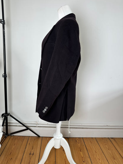 Vintage Balenciaga Wool Blazer Y2K Black Silver