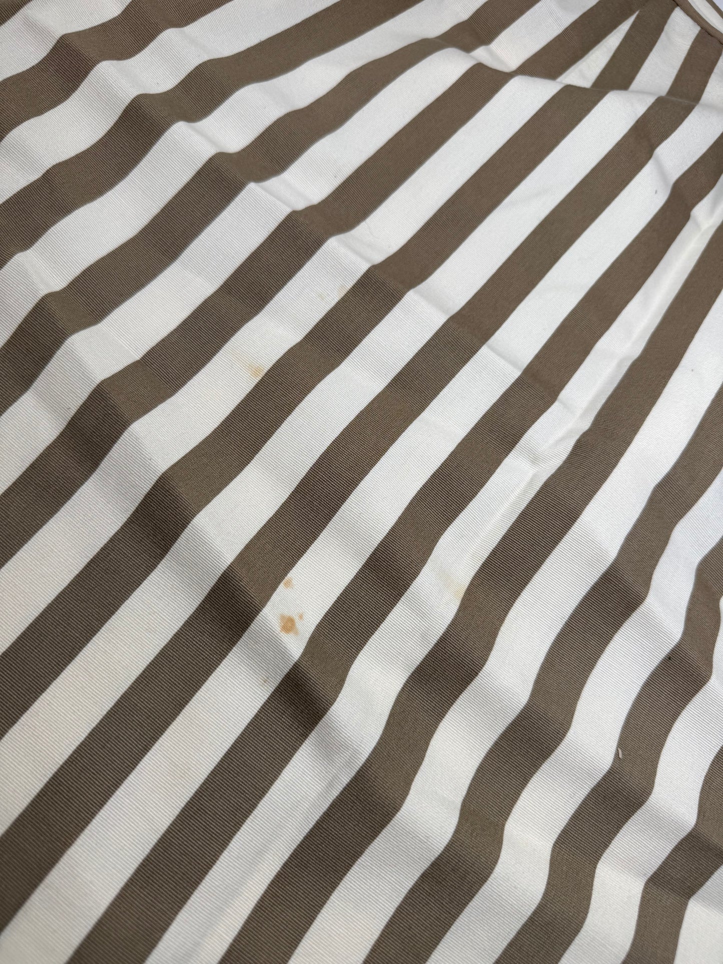 Vintage Balenciaga Striped Skirt Khaki Whie 40/L