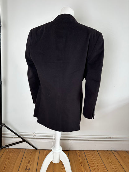 Vintage Balenciaga Wool Blazer Y2K Black Silver