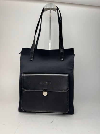 Vintage Courreges Leather Polyester Handbag black