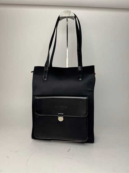 Vintage Courreges Leather Polyester Handbag black