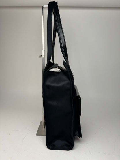 Vintage Courreges Leather Polyester Handbag black