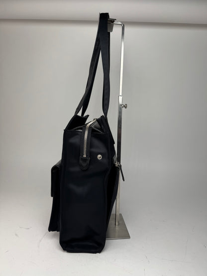 Vintage Courreges Leather Polyester Handbag black