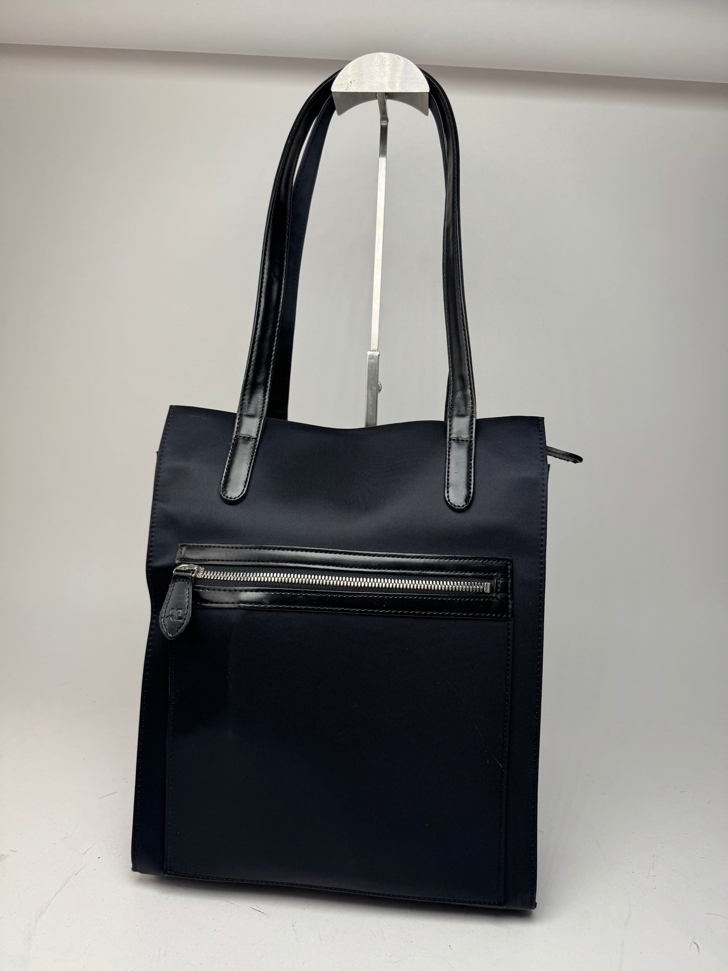 Vintage Courreges Leather Polyester Handbag black