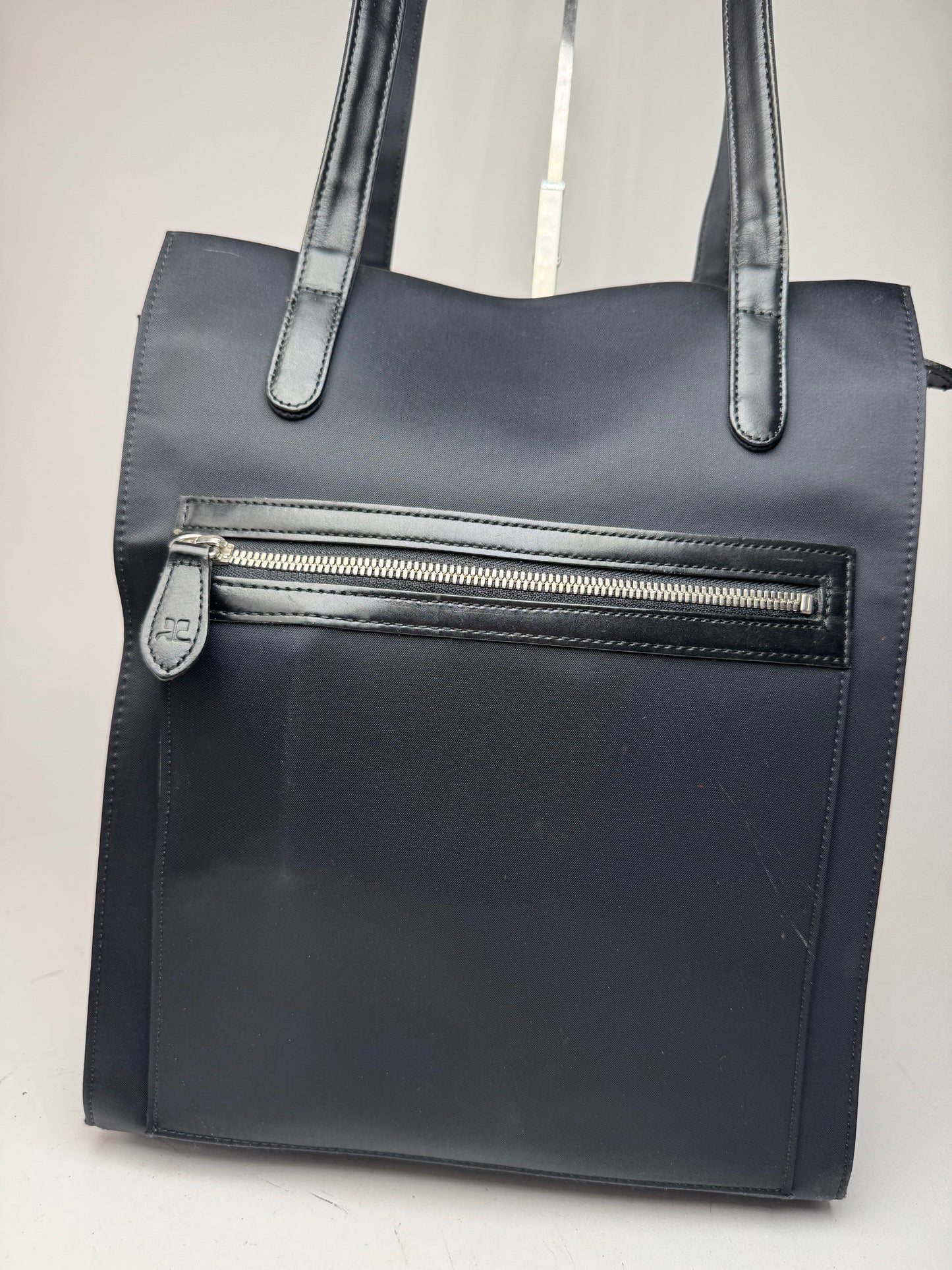 Vintage Courreges Leather Polyester Handbag black