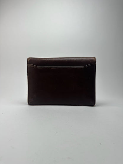 Pochette Balenciaga vintage en cuir marron