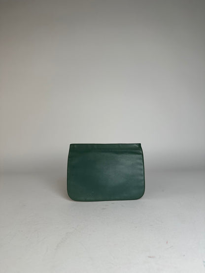 Vintage Loewe Leather Clutch Green