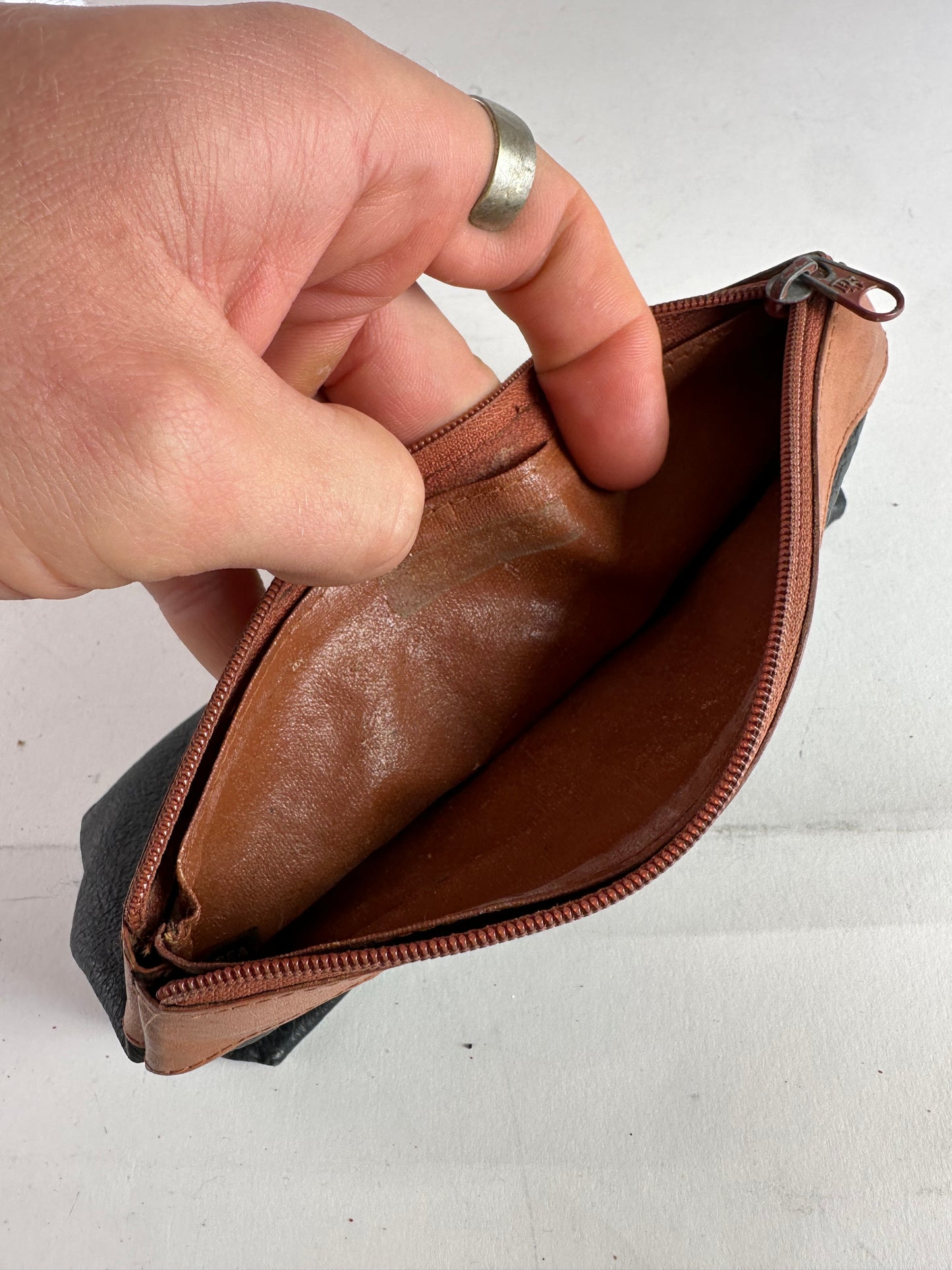 Vintage Dior Leather Clutch black brown
