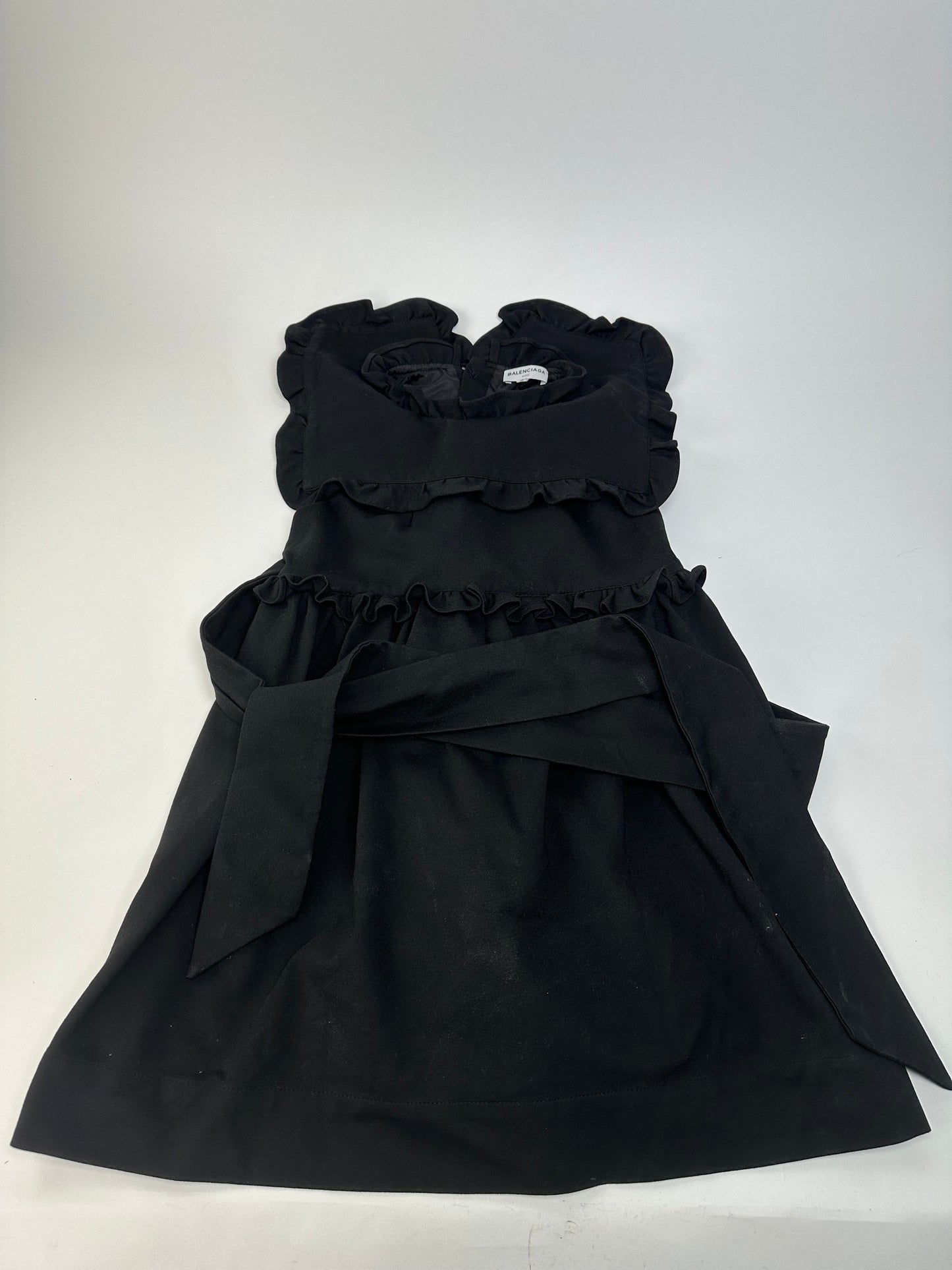 Vintage Balenciaga Cotton Blend Dress Y2K Black