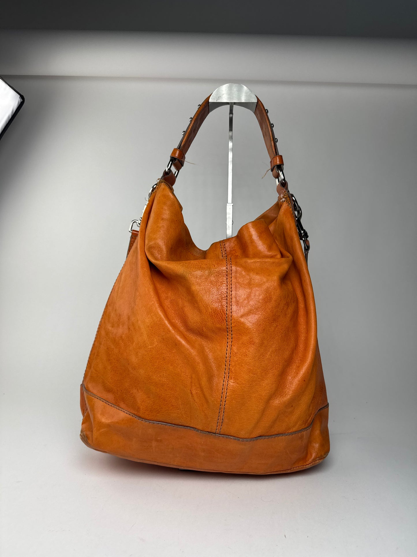 Sac vintage en cuir Givenchy à 2 voies Orange