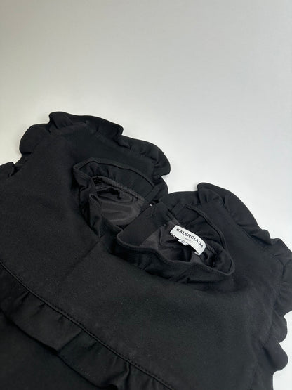 Vintage Balenciaga Cotton Blend Dress Y2K Black