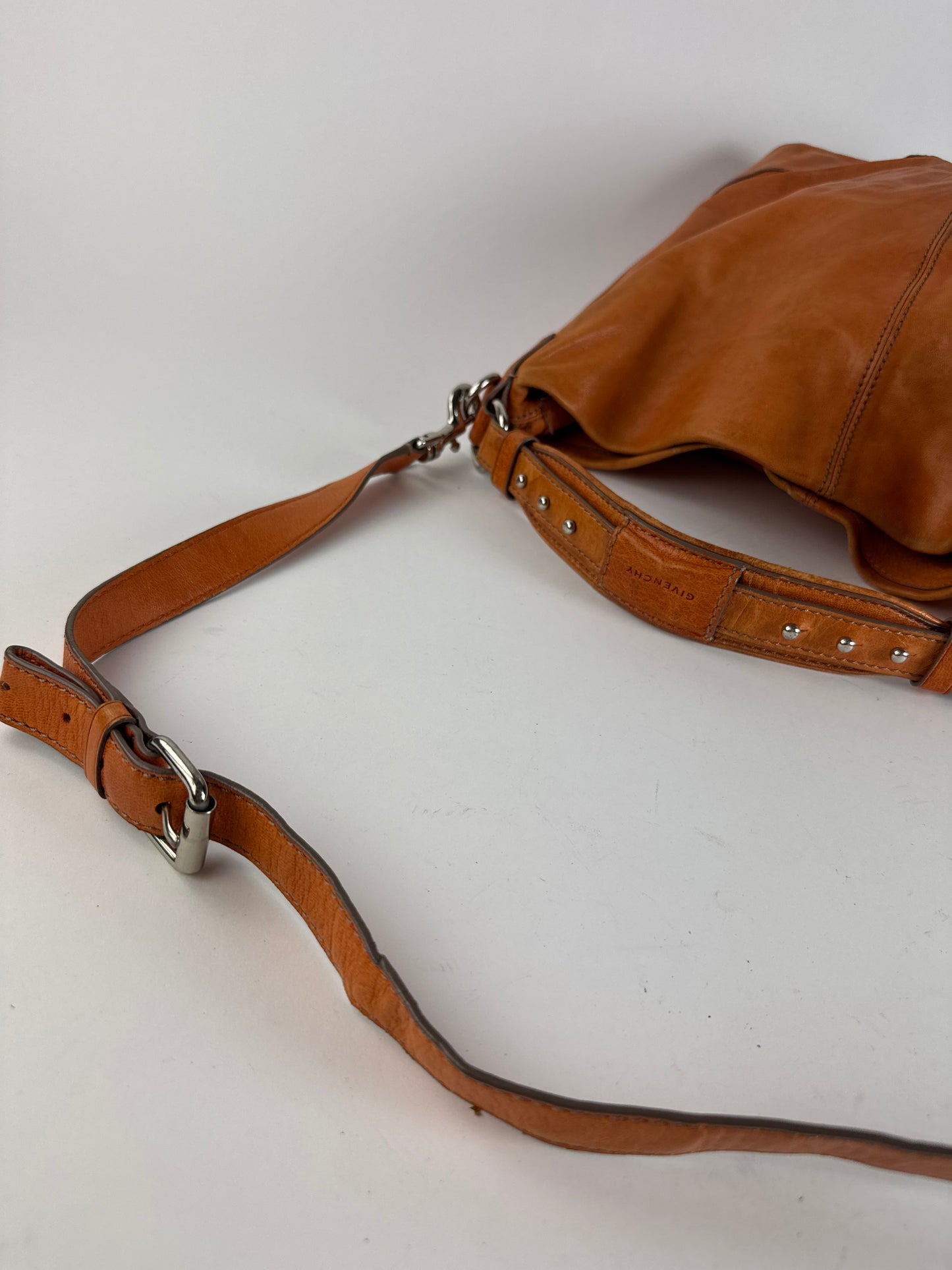 Sac vintage en cuir Givenchy à 2 voies Orange