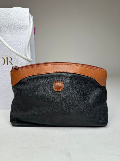 Vintage Dior Leather Clutch black brown
