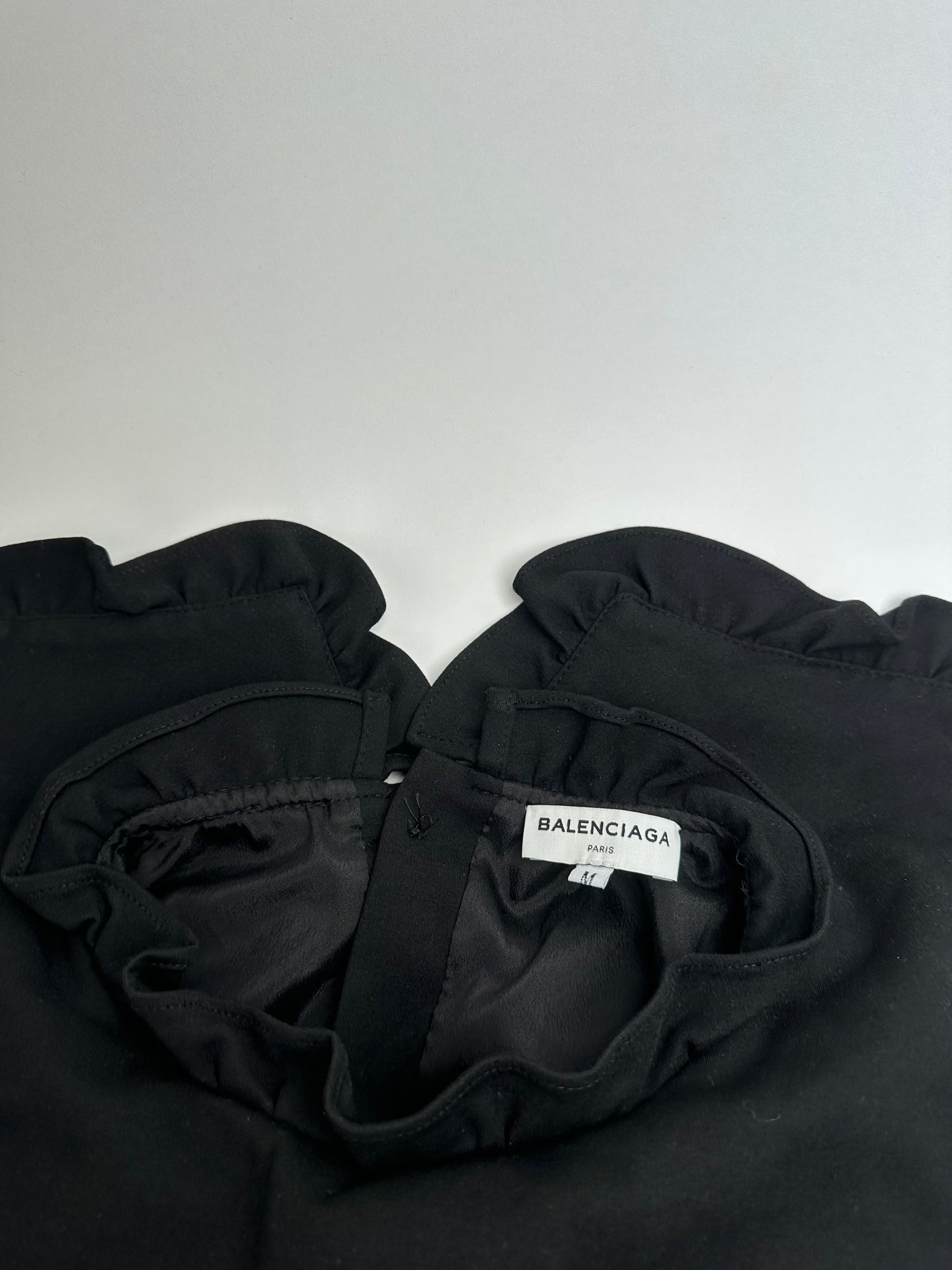 Vintage Balenciaga Cotton Blend Dress Y2K Black