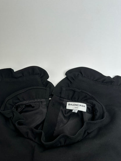Vintage Balenciaga Cotton Blend Dress Y2K Black