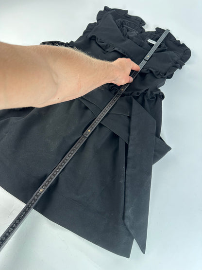 Vintage Balenciaga Cotton Blend Dress Y2K Black