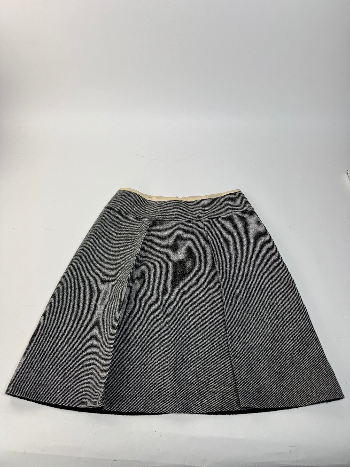 Vintage Celine Paris Wool Skirt checked grey 40/L