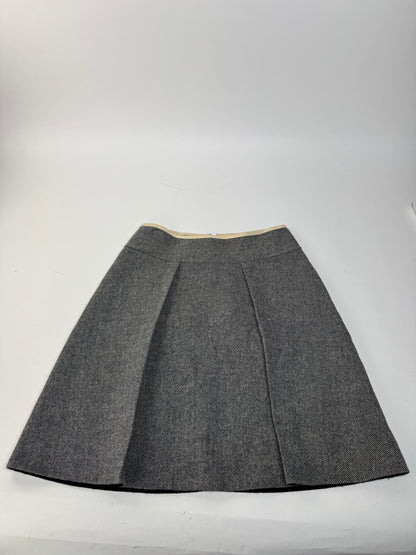 Vintage Celine Paris Wool Skirt checked grey 40/L