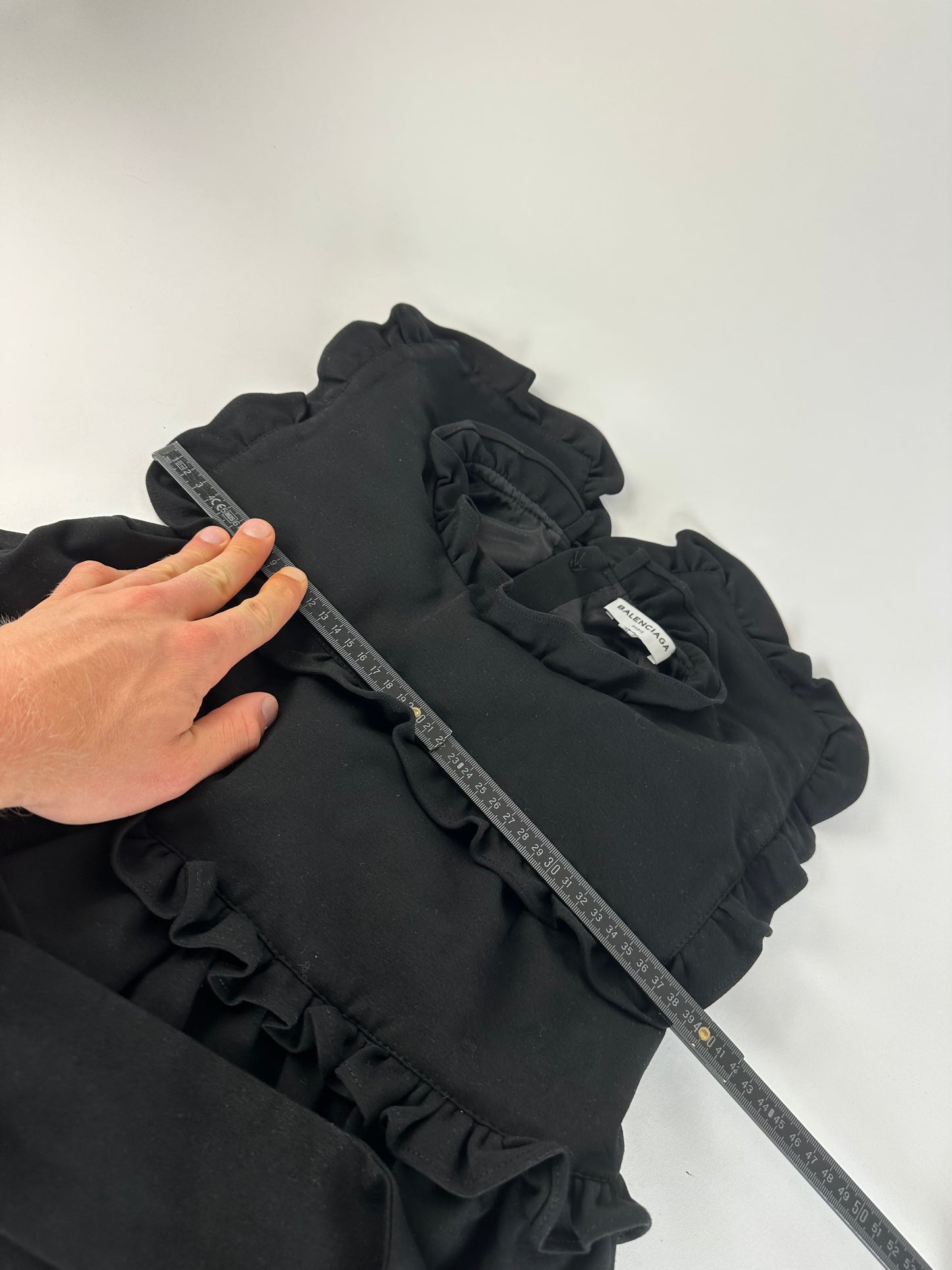 Vintage Balenciaga Cotton Blend Dress Y2K Black