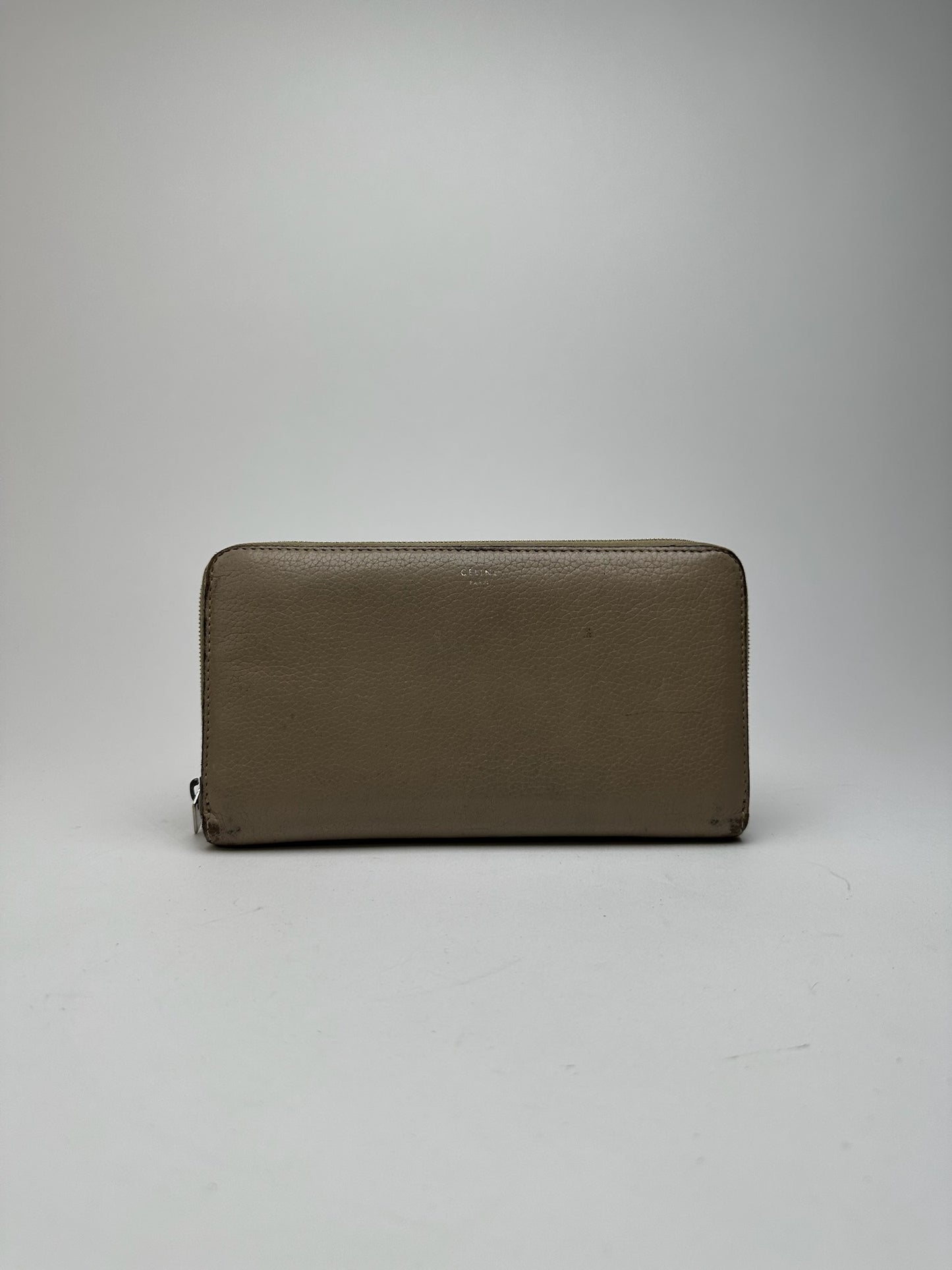 Vintage Celine Paris Zippy wallet beige
