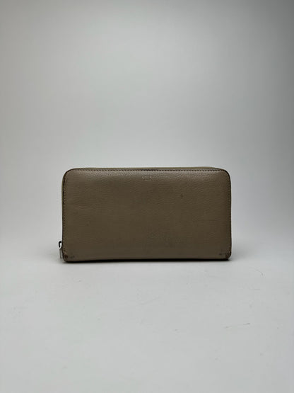 Vintage Celine Paris Zippy wallet beige