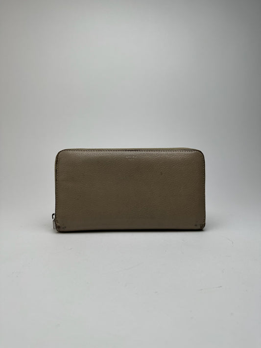 Vintage Celine Paris Zippy wallet beige