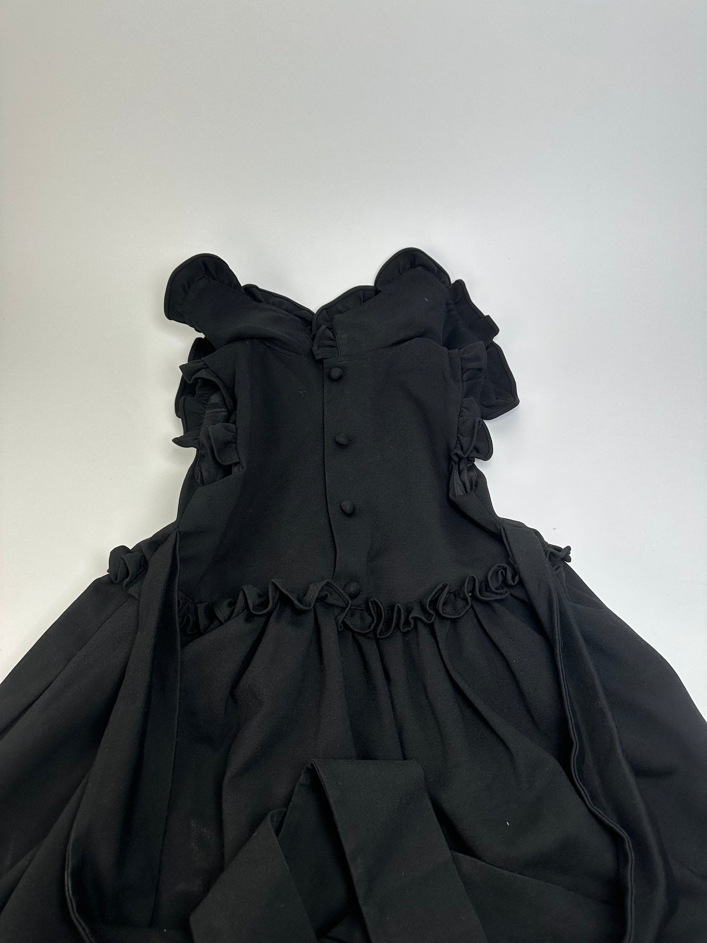 Vintage Balenciaga Cotton Blend Dress Y2K Black