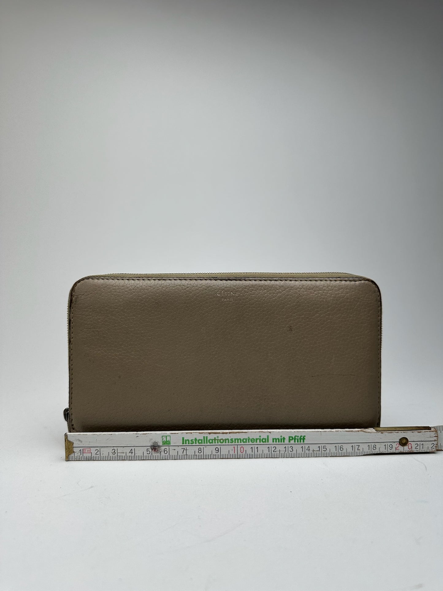 Vintage Celine Paris Zippy wallet beige