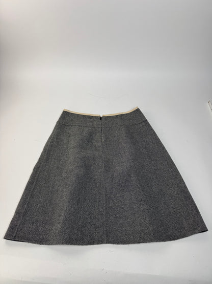 Vintage Celine Paris Wool Skirt checked grey 40/L