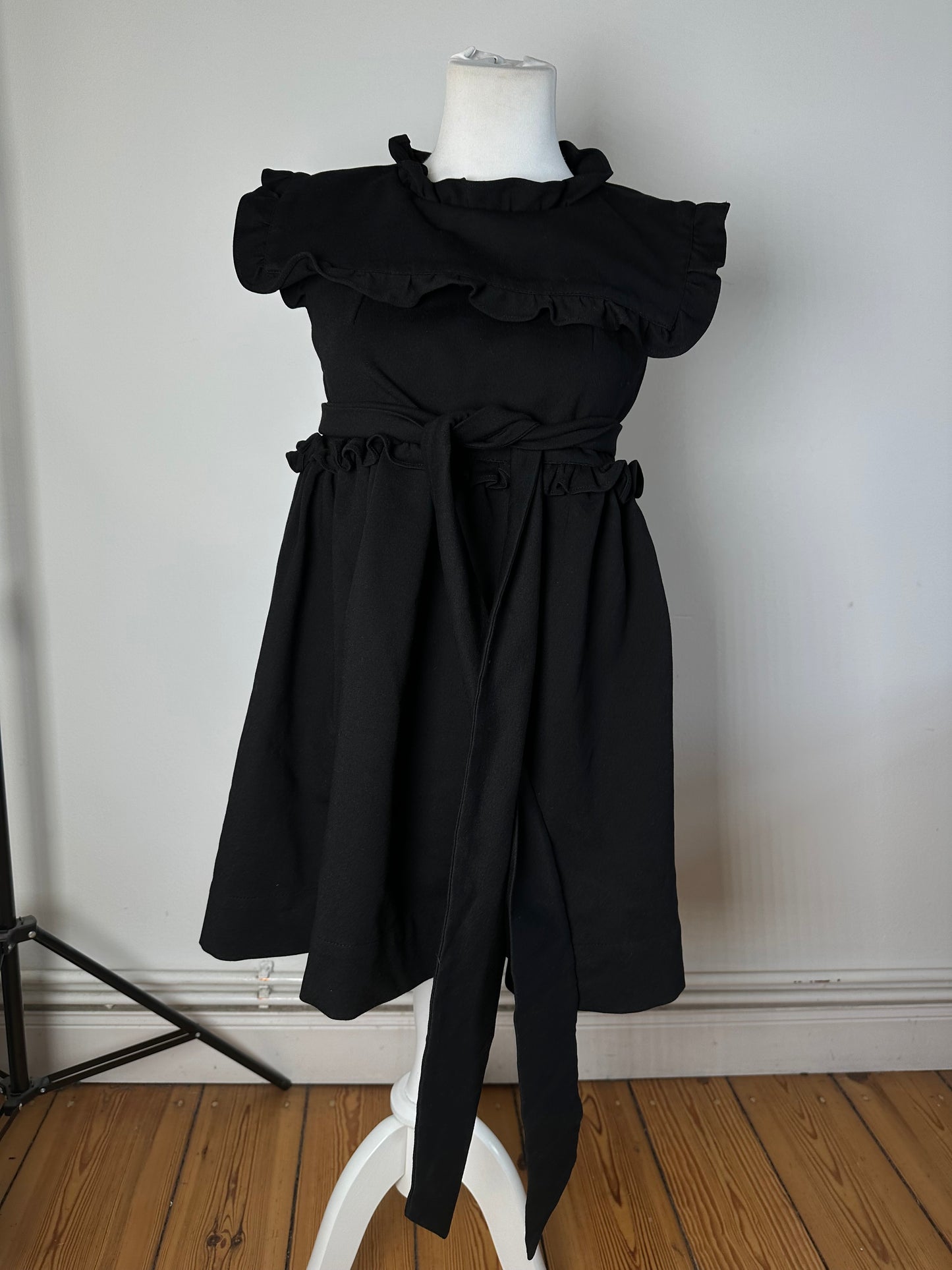 Vintage Balenciaga Cotton Blend Dress Y2K Black