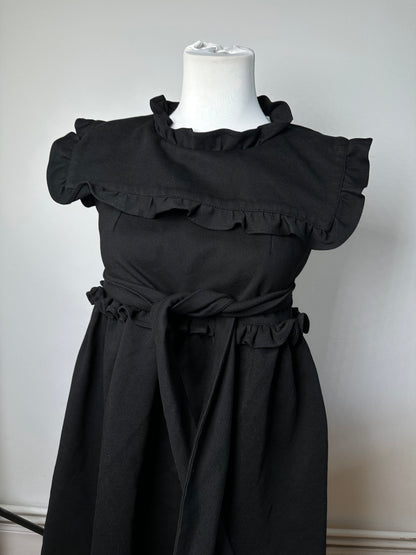 Vintage Balenciaga Cotton Blend Dress Y2K Black