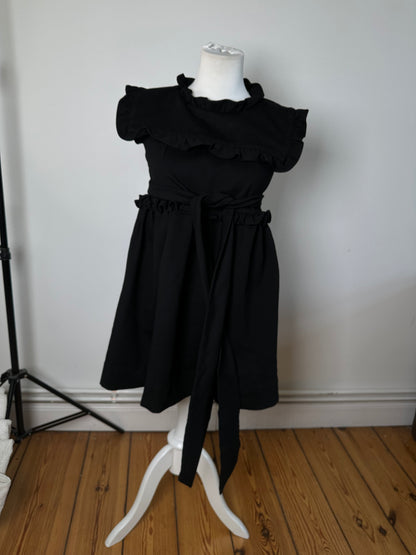 Vintage Balenciaga Cotton Blend Dress Y2K Black
