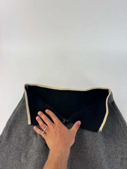 Vintage Celine Paris Wool Skirt checked grey 40/L