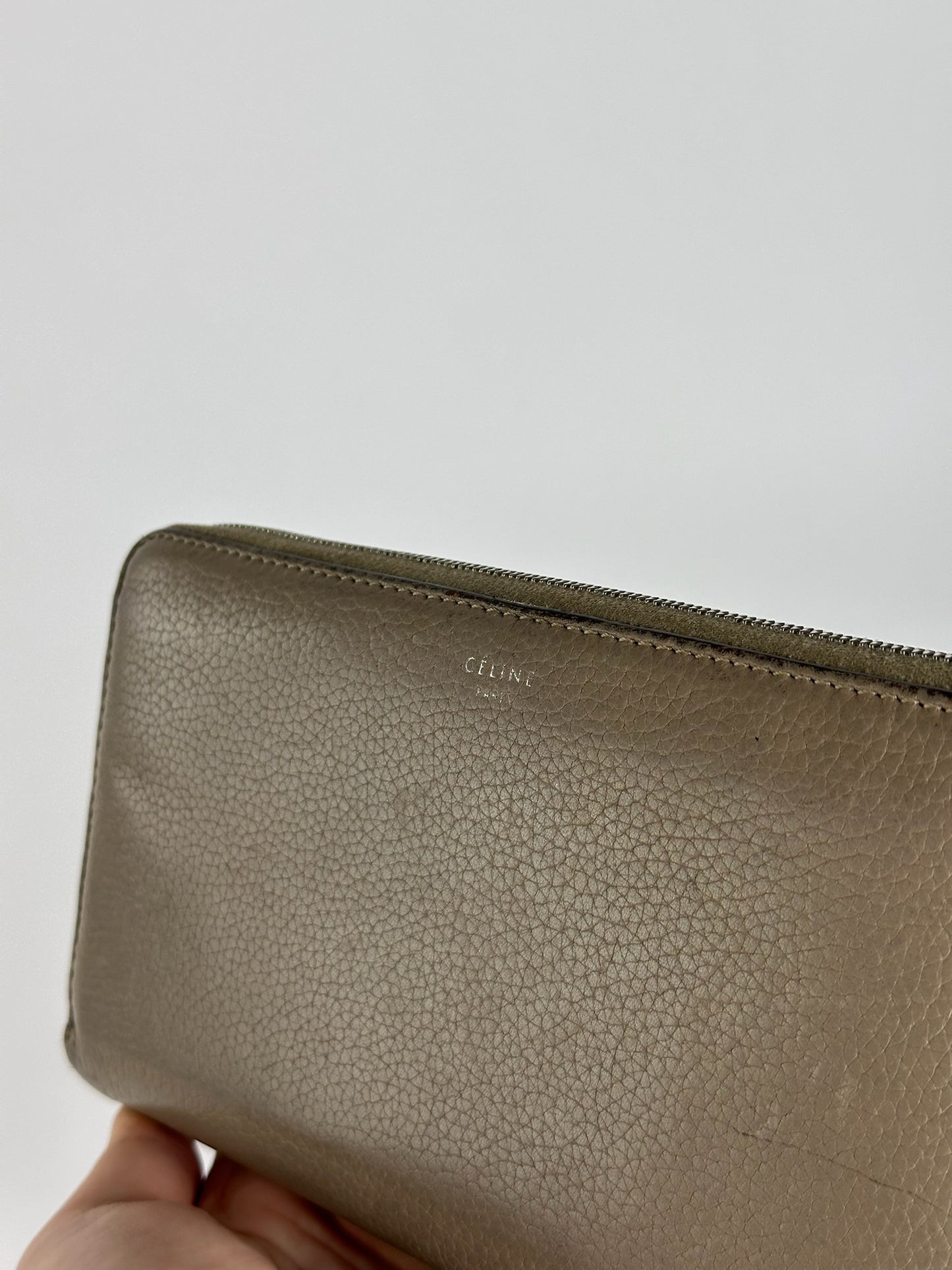Vintage Celine Paris Zippy wallet beige