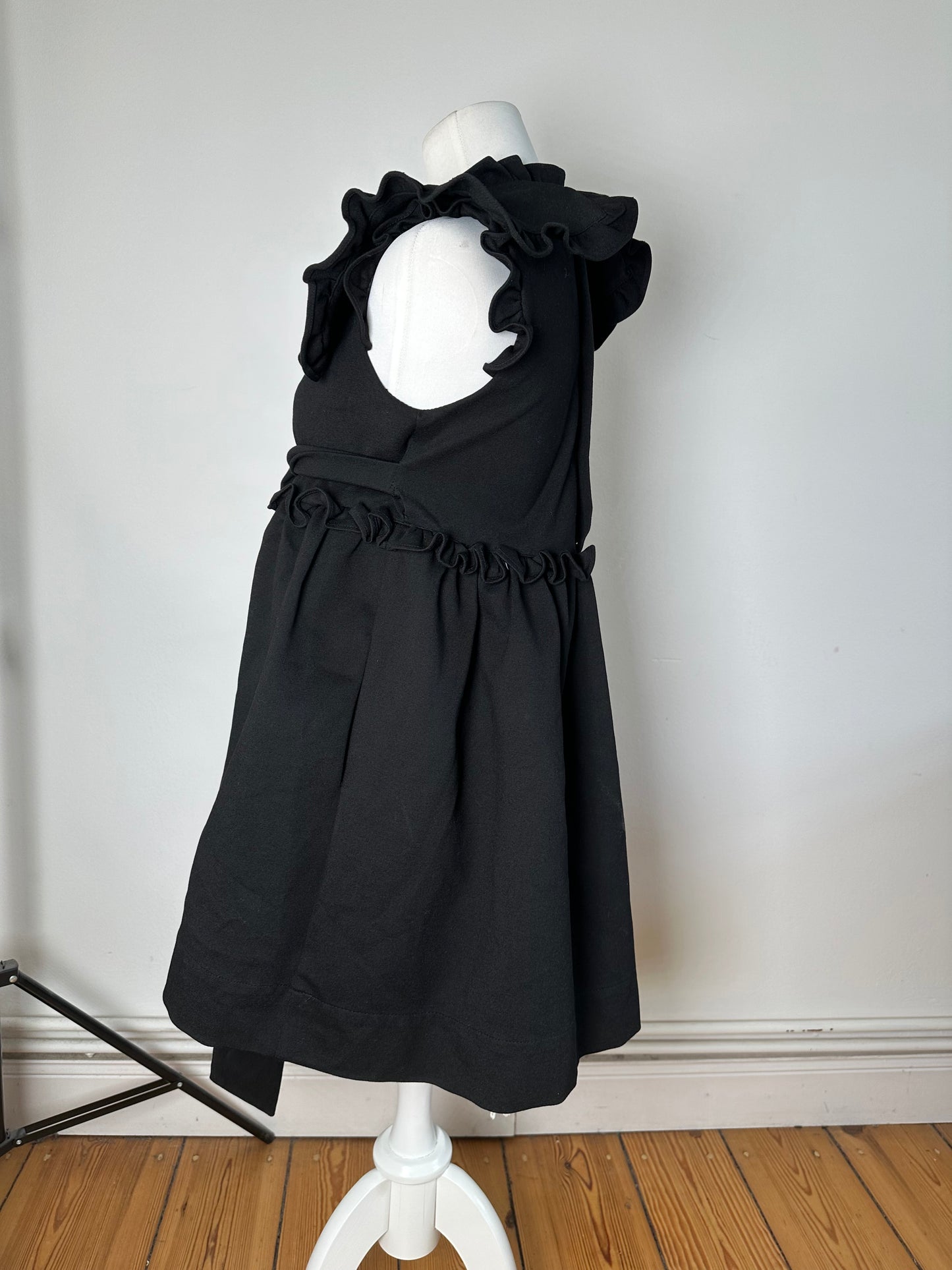 Vintage Balenciaga Cotton Blend Dress Y2K Black