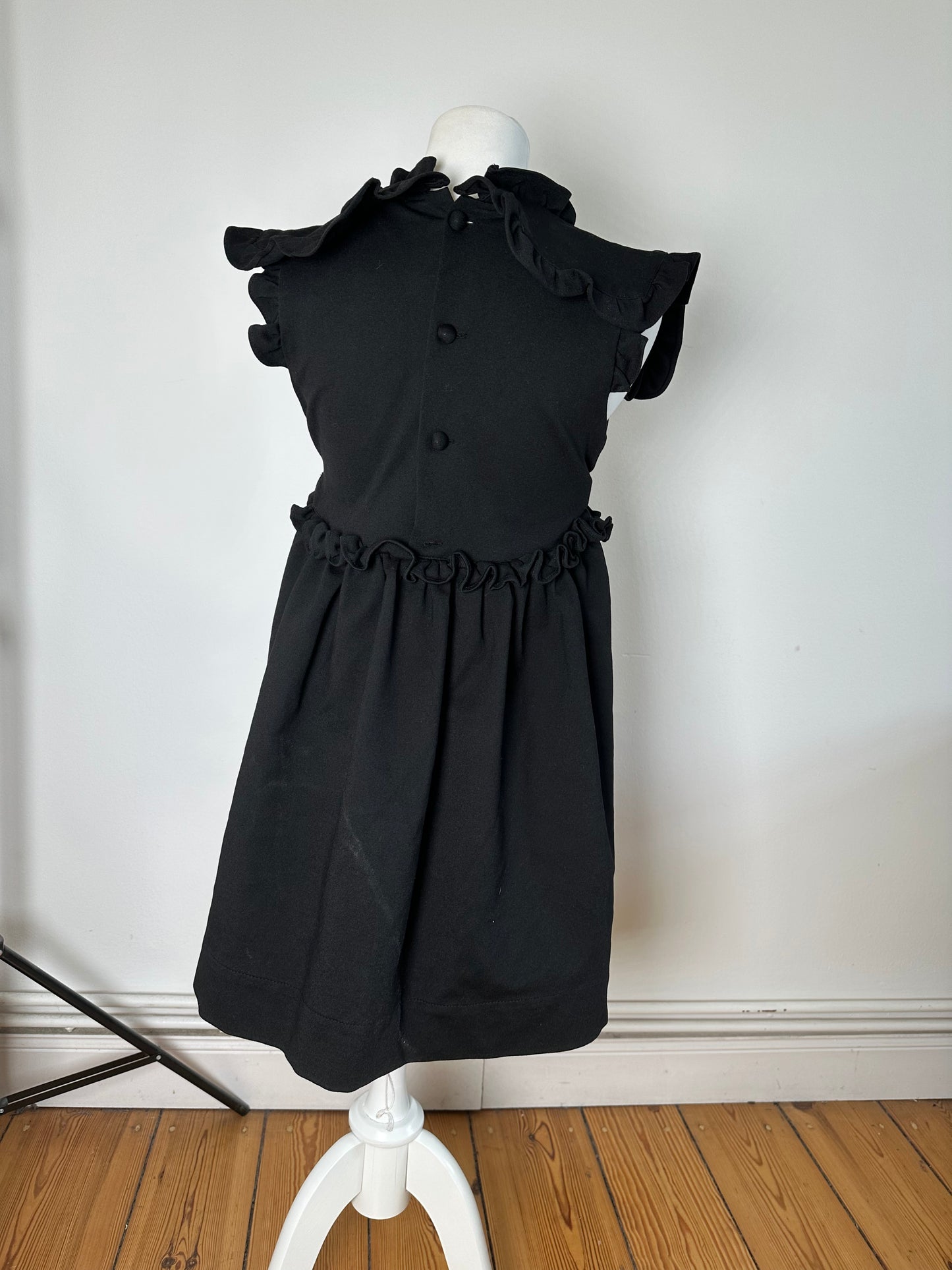 Vintage Balenciaga Cotton Blend Dress Y2K Black
