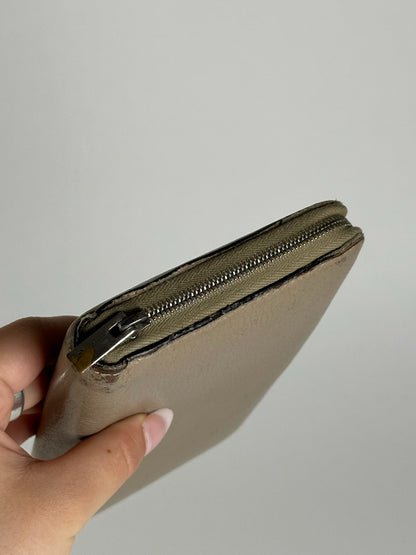 Vintage Celine Paris Zippy wallet beige