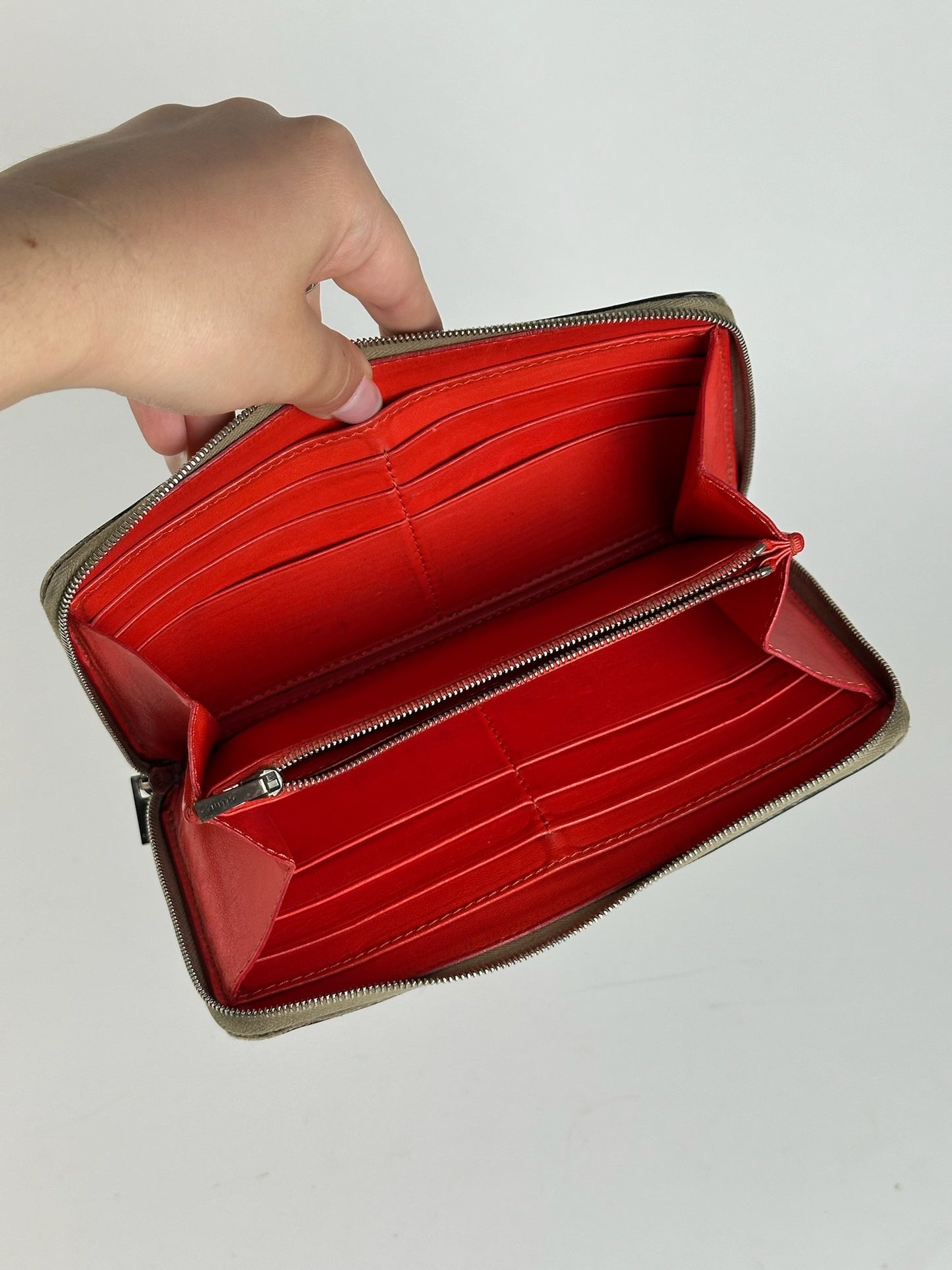 Vintage Celine Paris Zippy wallet beige