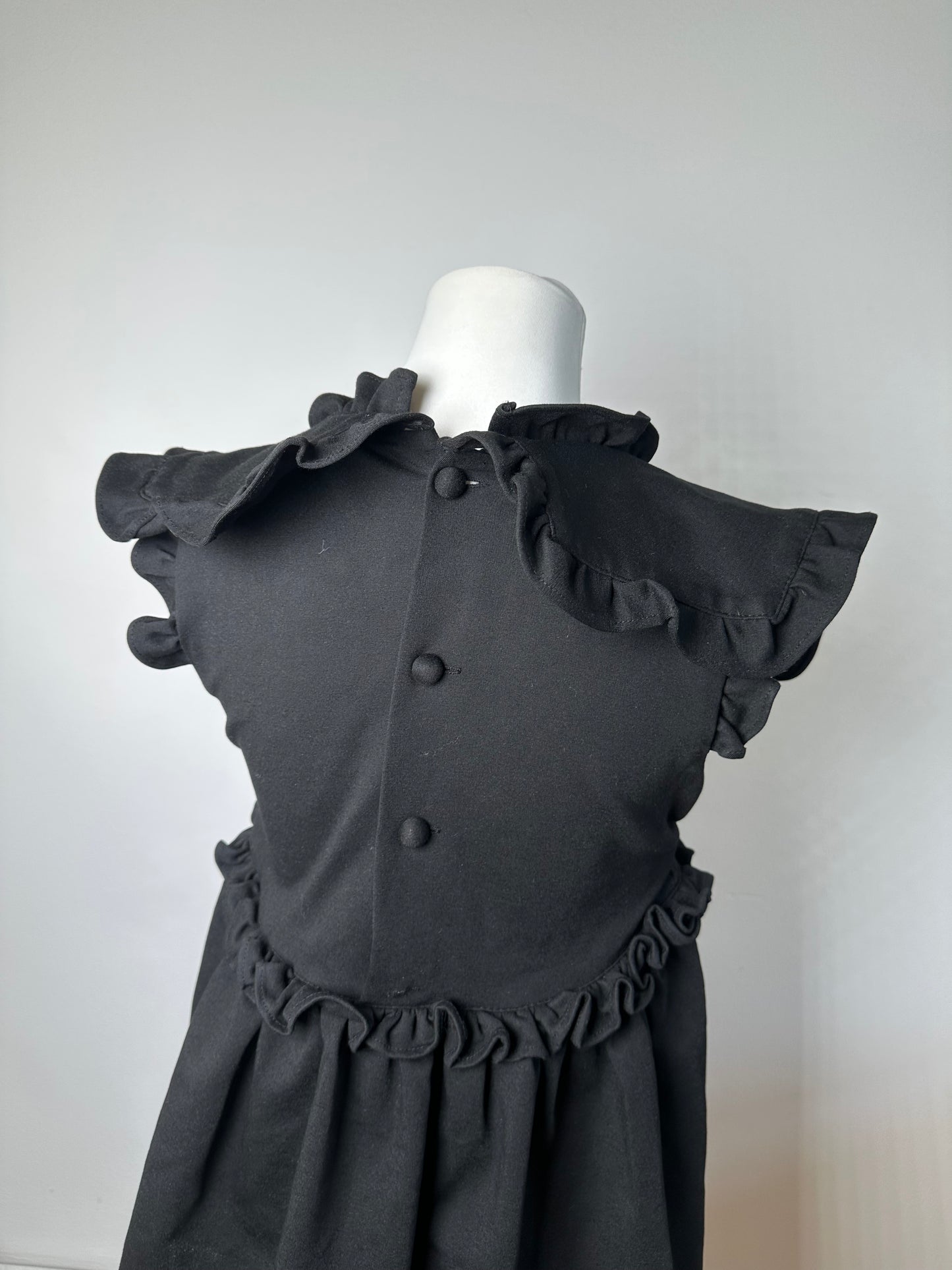 Vintage Balenciaga Cotton Blend Dress Y2K Black
