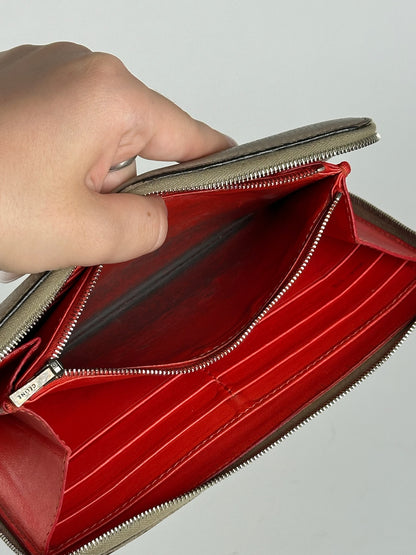 Vintage Celine Paris Zippy wallet beige