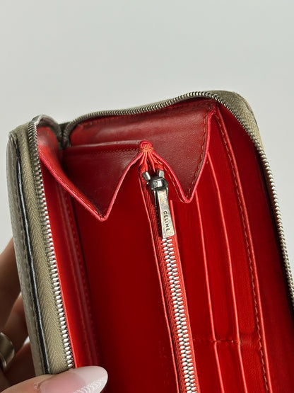 Vintage Celine Paris Zippy wallet beige