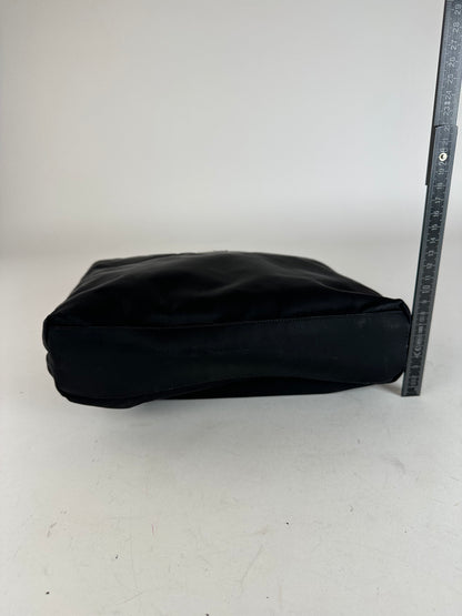 Vintage Prada Triangle Polyester Handbag Black