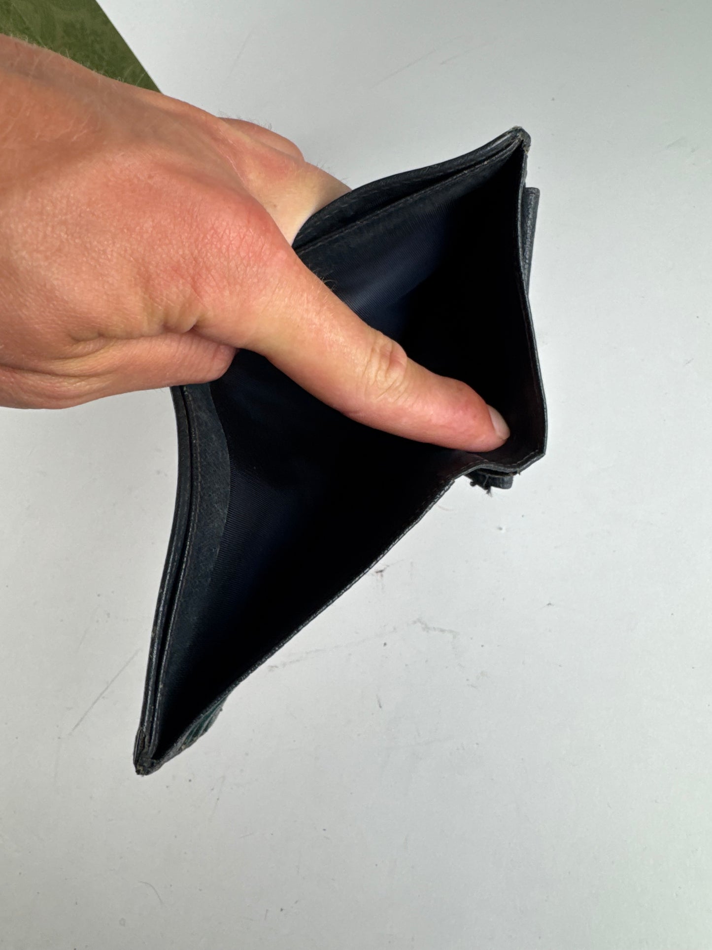 Vintage Gucci Ophidia Monogram Leather wallet navy gray