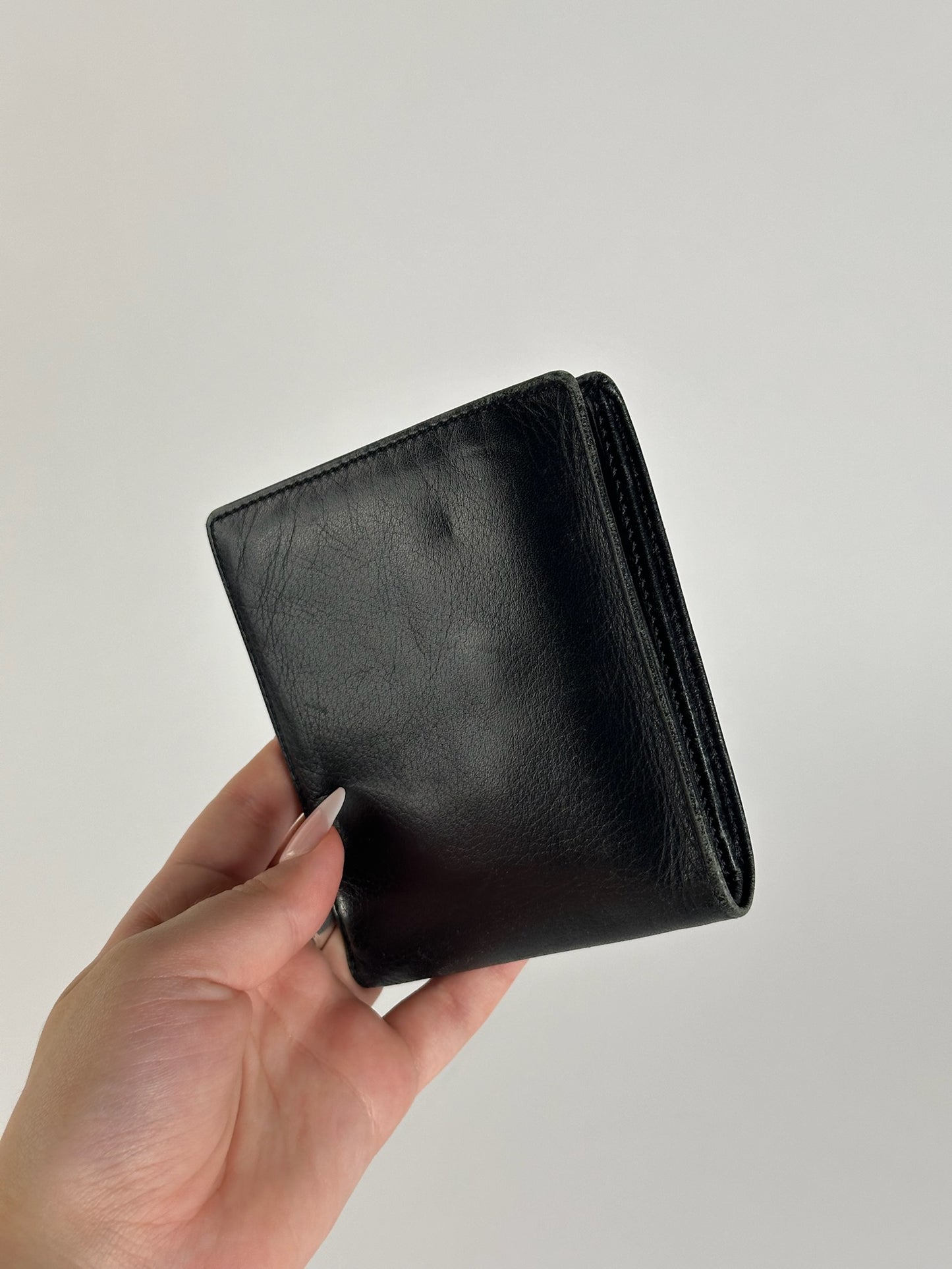 Vintage Celine Paris flapable wallet black