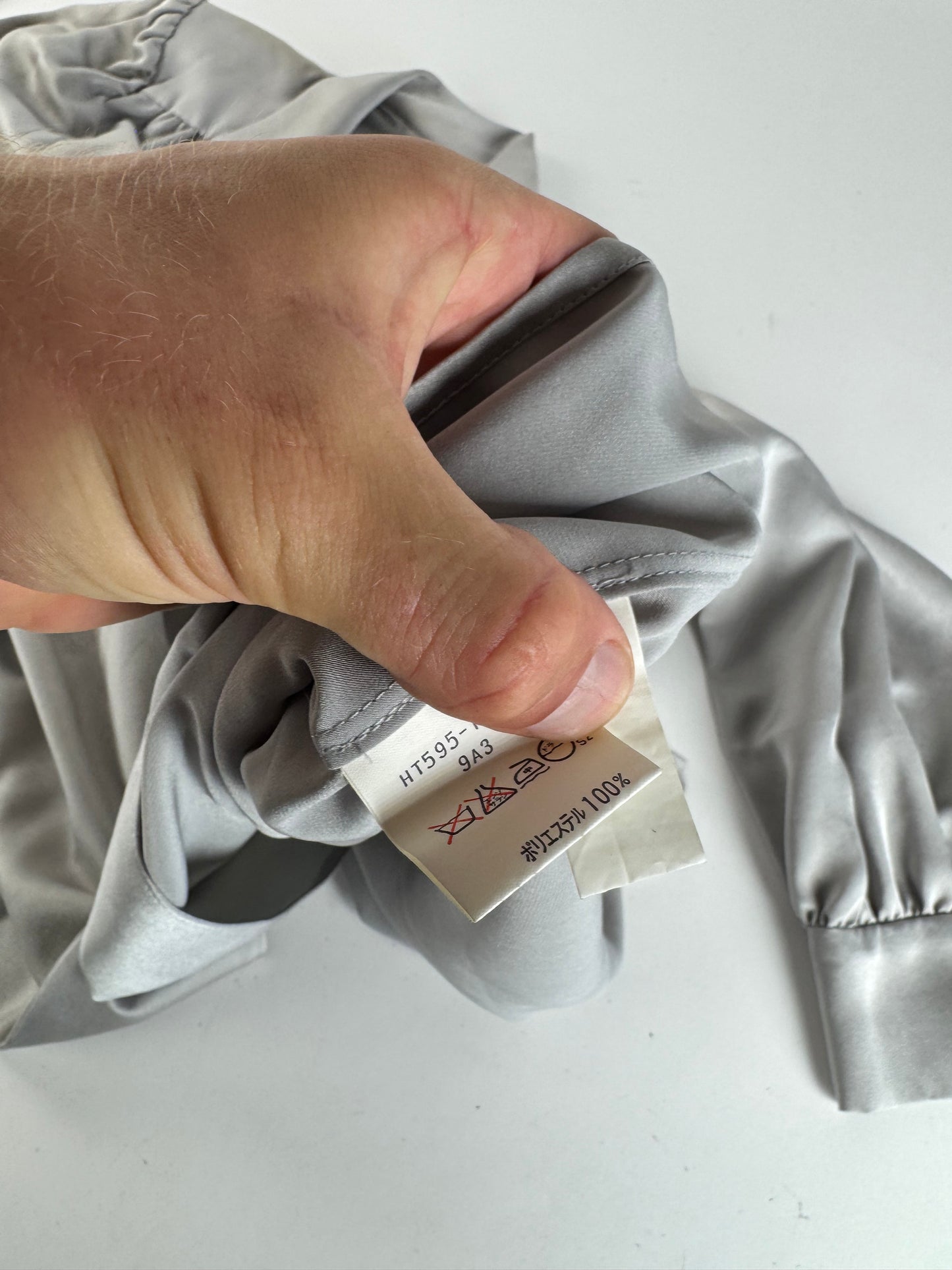 Vintage Yves Saint Laurent Silk Blouse silver 38/M